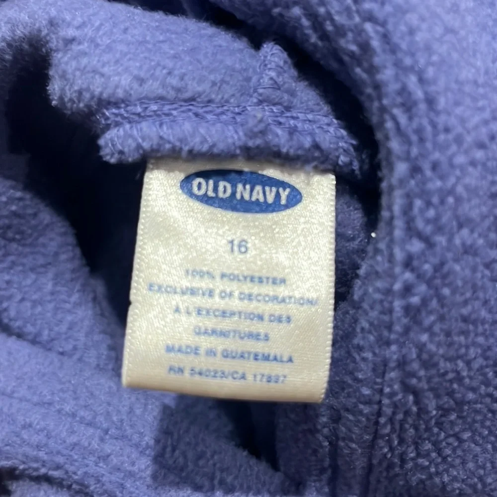 Old‎ navy girl long sleeve purple hoodie sweatshirt size 16